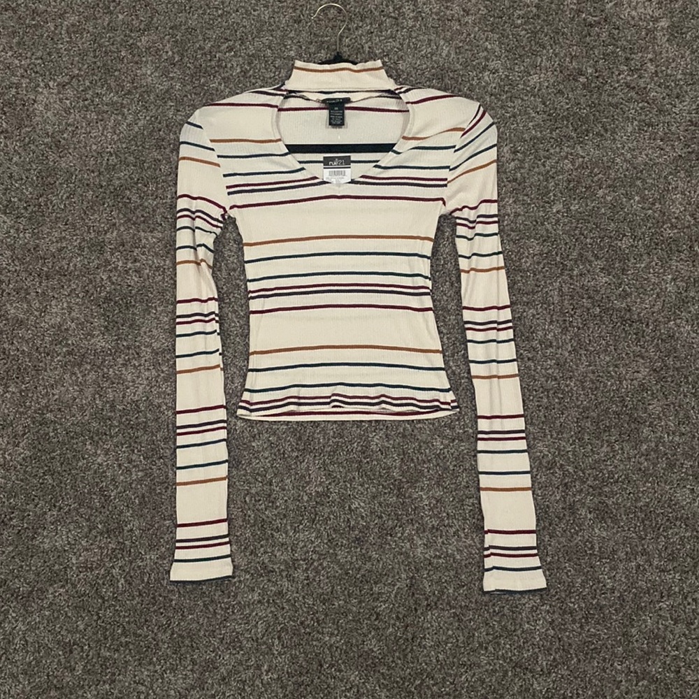 Rue 21 cream long sleeve top